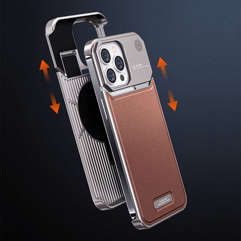 Armor King Aluminum + Leather Heat Dissipation Aromatherapy Protective Cover Case