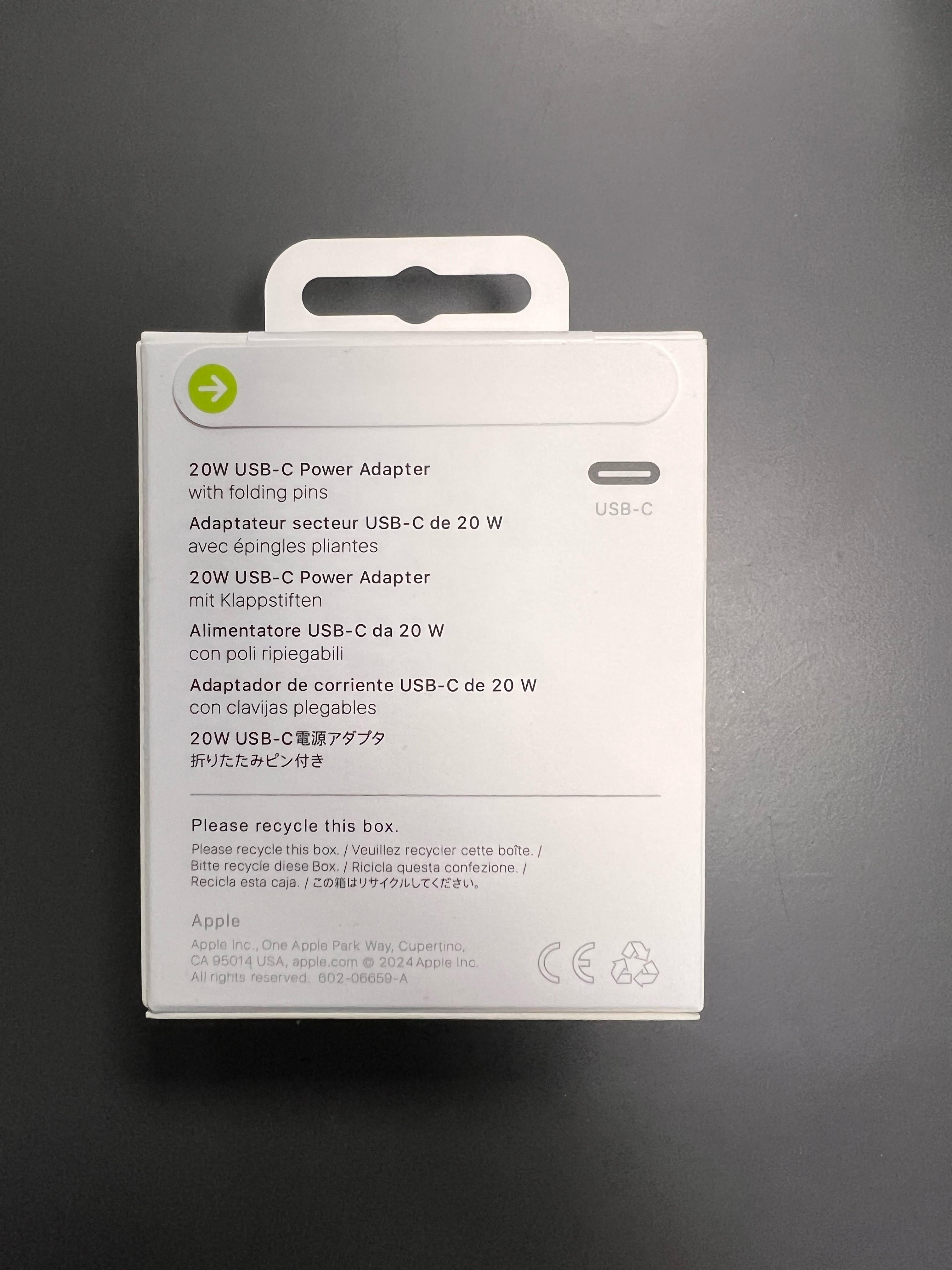 Apple USB - C 20w Power adapter