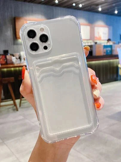Silicone Transparent case with card holder